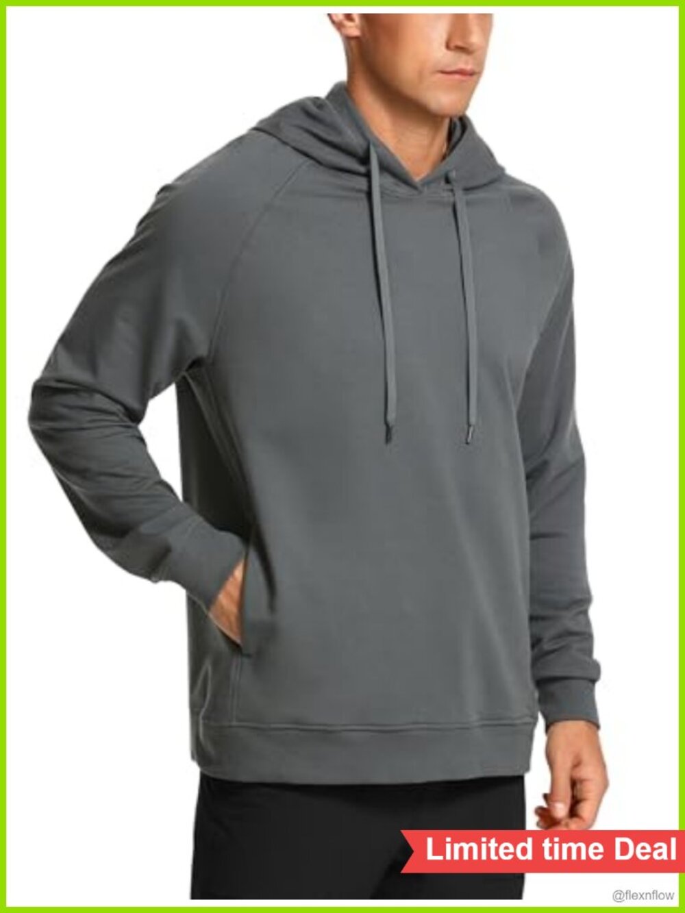 Men's French Terry Pullover Hoodie Athletic Sweatshirt